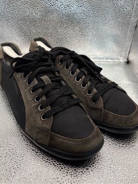 Prada Sport Men's Gray Suede Nylon Low-Top Sneakers 4E 1835 Prada size 8.5 US9.5